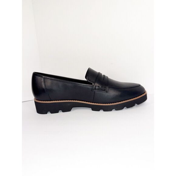 Vionic Cheryl Penny Loafer Black Leather Lug Sole Comfort Chunky Classic 12M NWB - Picture 11 of 16